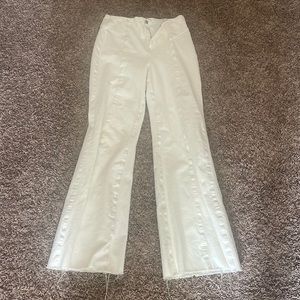 White corduroy high waisted free people bell bottom pants. Size 29. Never worn.